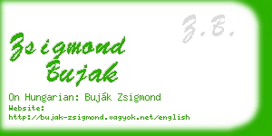 zsigmond bujak business card